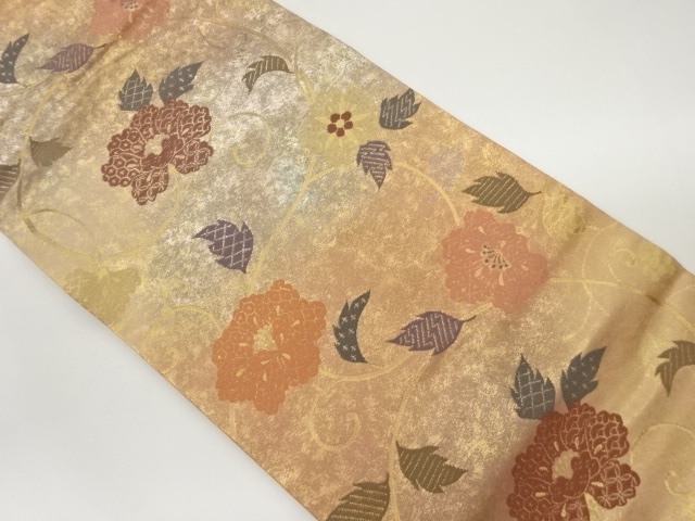 花唐草模様織出し名古屋帯